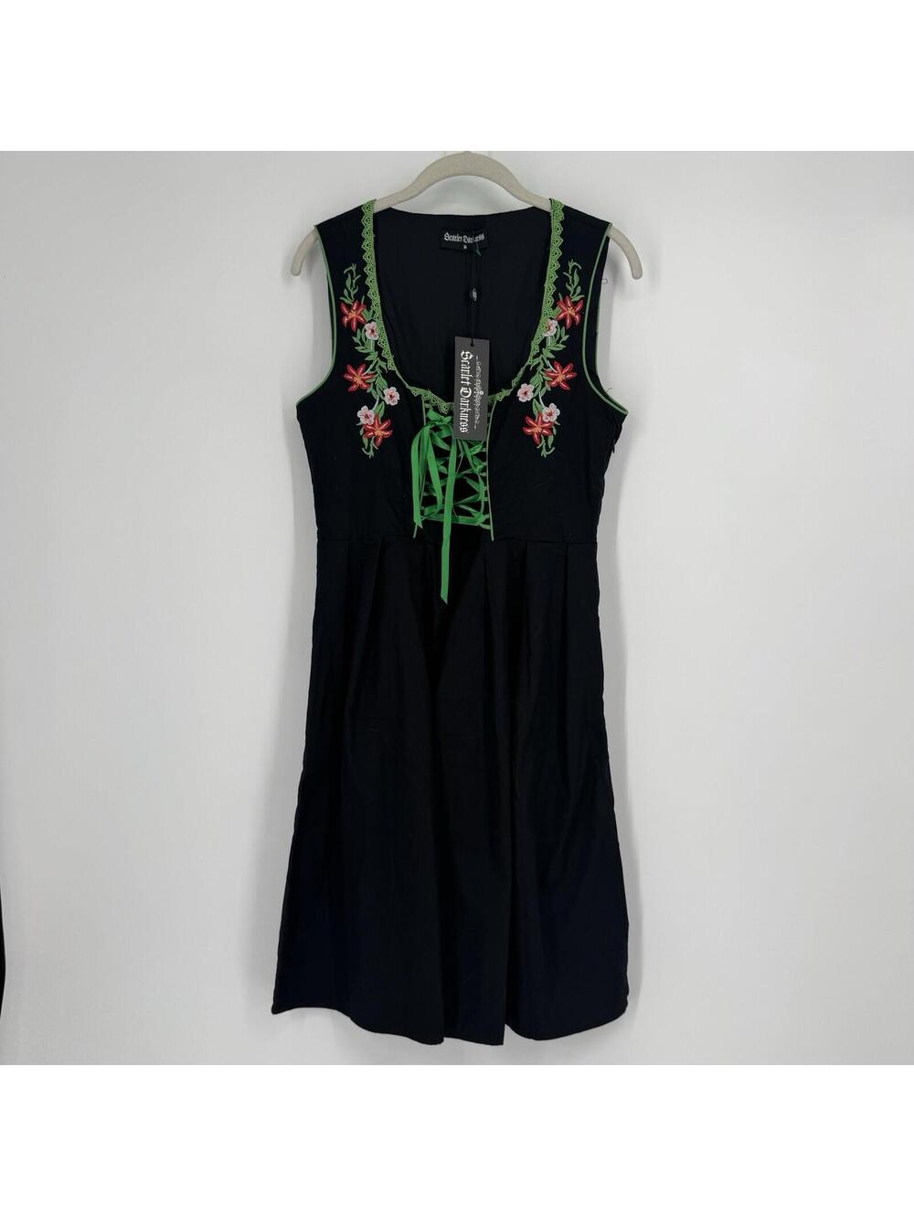 Scarlet Darkness dress medium M black goth ren faire corset lace up punk emo